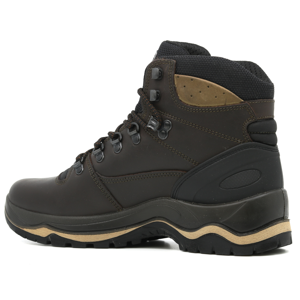 detail GRISPORT Quatro braune bequeme Herren-Outdoor-Lederschuhe mit Gritex®-Membran