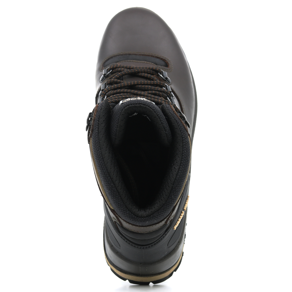 detail GRISPORT Quatro braune bequeme Herren-Outdoor-Lederschuhe mit Gritex®-Membran