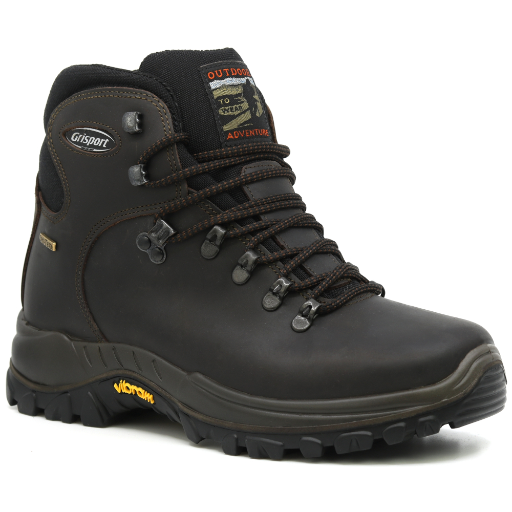 detail GRISPORT Classic braune Herren-Outdoor-Lederschuhe mit Vibram-Sohle und Spo-Tex®