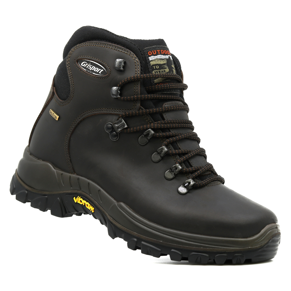 detail GRISPORT Classic braune Herren-Outdoor-Lederschuhe mit Vibram-Sohle und Spo-Tex®