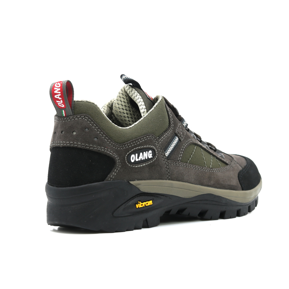 detail OLANG Pieve 810 braune bequeme Herren-Leder-Outdoorschuhe mit Membran