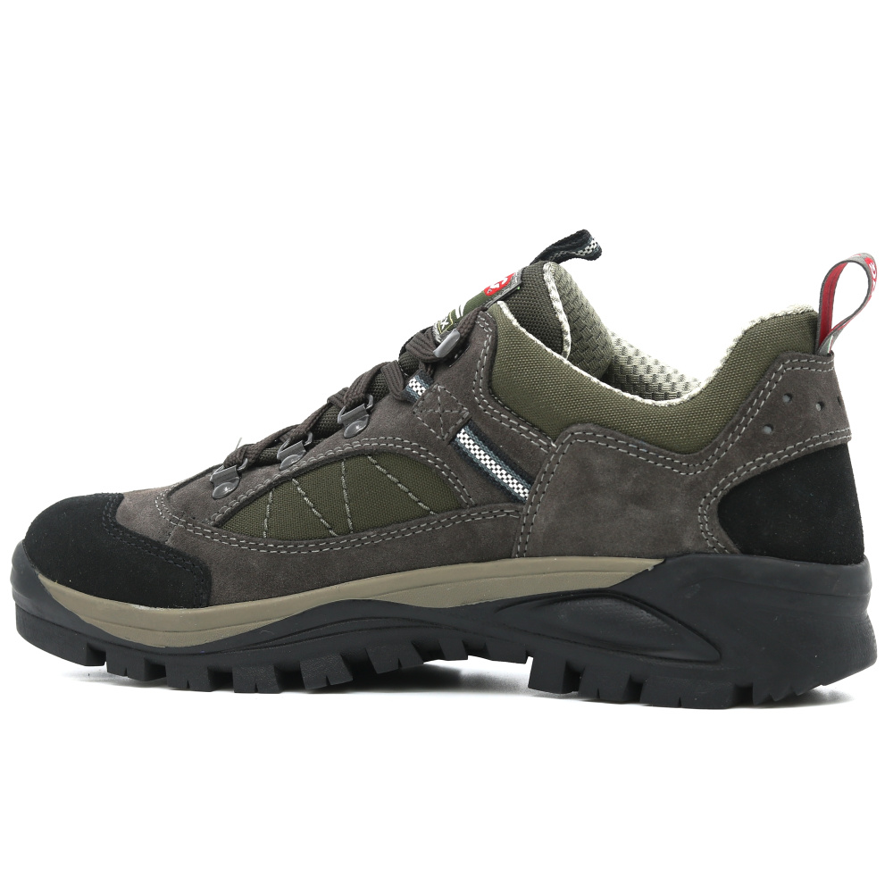 detail OLANG Pieve 810 braune bequeme Herren-Leder-Outdoorschuhe mit Membran