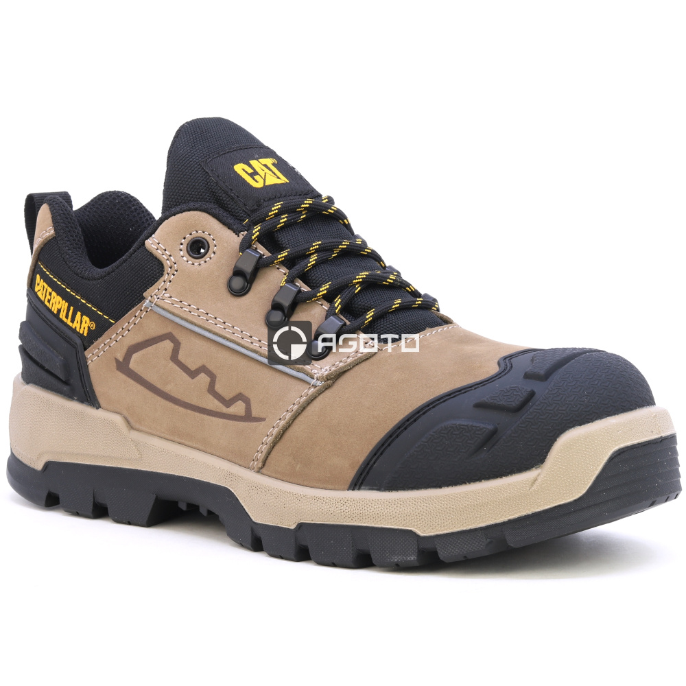 detail Caterpillar Herren Leder Arbeitsschuhe Striver XL Low S3 FO HRO beige