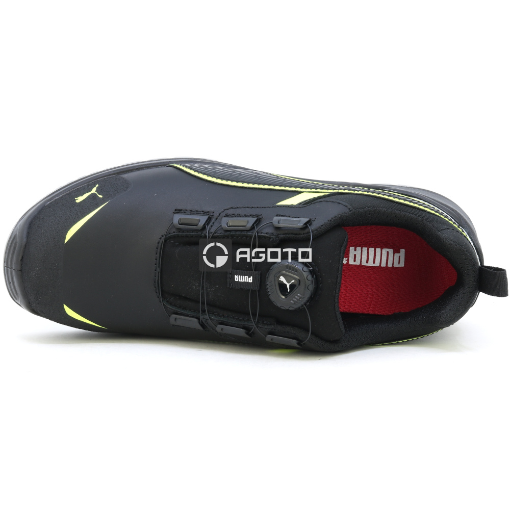 detail PUMA Krypton Disc S3 ESD Herren Arbeitsschuh Halbschuh schwarz mit Schnellversch