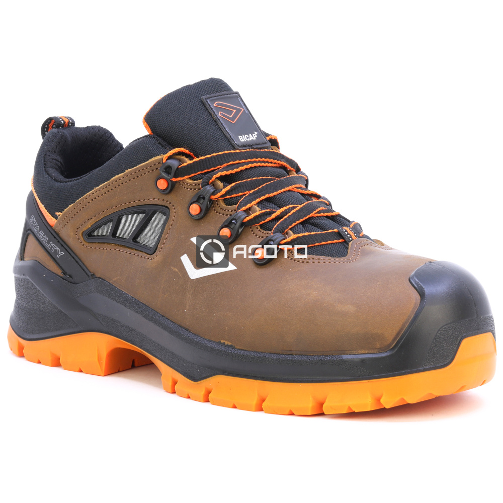 detail BICAP Seal Low S3 braune Herren Arbeitsschuhe + Pro Air Belüftungssystem