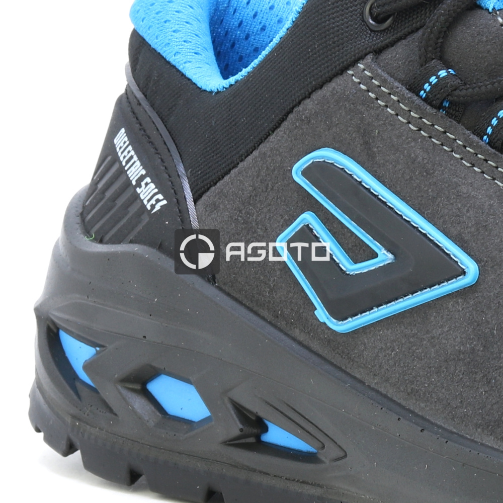 detail BICAP Rajin S3 graue Herren Leder-Arbeitsschuhe leicht und bequem