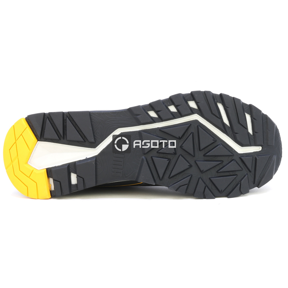 detail PUMA Xplore Low S3 ESD schwarze leichte Herren-Arbeitsschuhe, weicher Auftritt