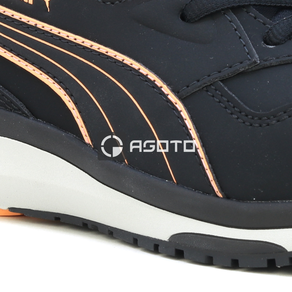 detail Puma Safety Stepper Mid S3 ESD Damen Arbeitsschuh schwarz leicht bequem