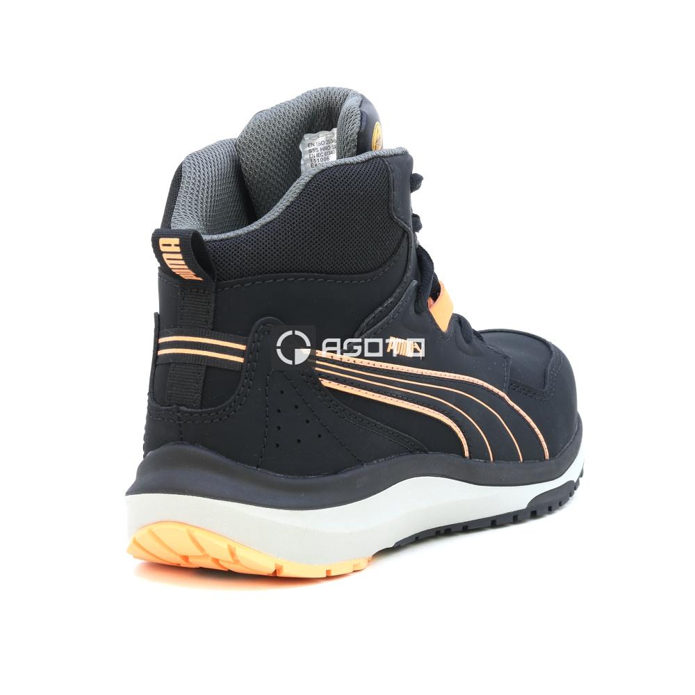 detail Puma Safety Stepper Mid S3 ESD Damen Arbeitsschuh schwarz leicht bequem