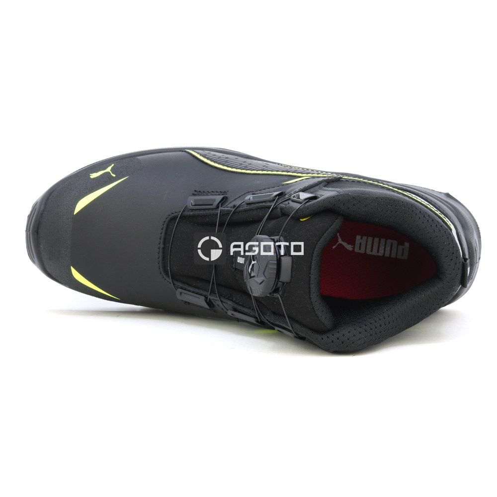 detail PUMA Krypton DISC MID S3 ESD Herren-Sicherheitsstiefel aus Leder mit Schnellvers