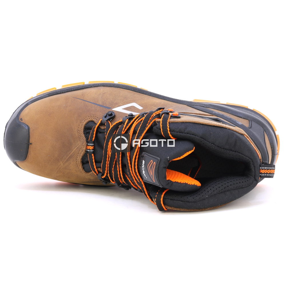 detail BICAP Seal Mid S3 braune Herren Arbeitsschuhe + Belüftungssystem und Stabilisier
