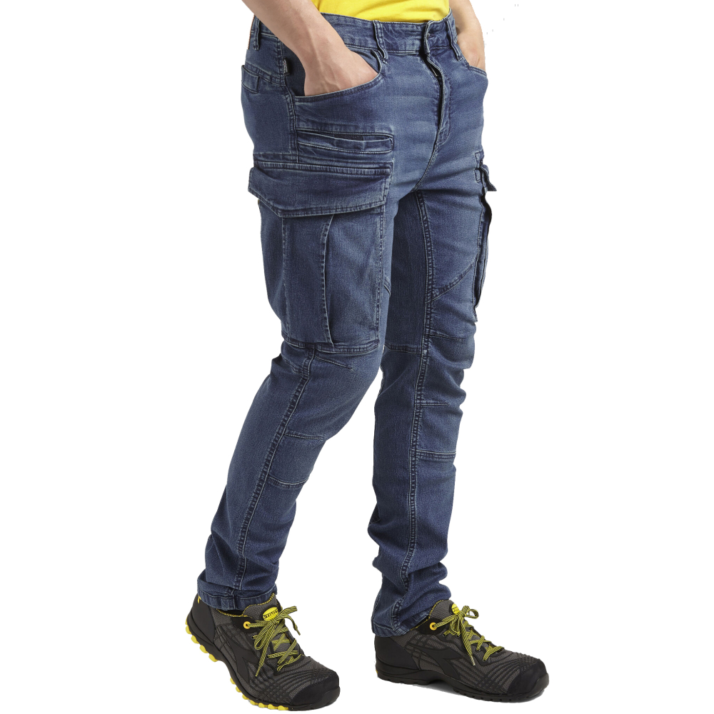 detail Hose DIADORA Stone Cargo Jeans Stretch