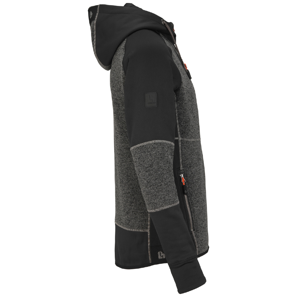 detail LBRADOR Sweden Aereo schwarze Herren Hoodie/Jacke mit 4-Wege-Stretchmaterial