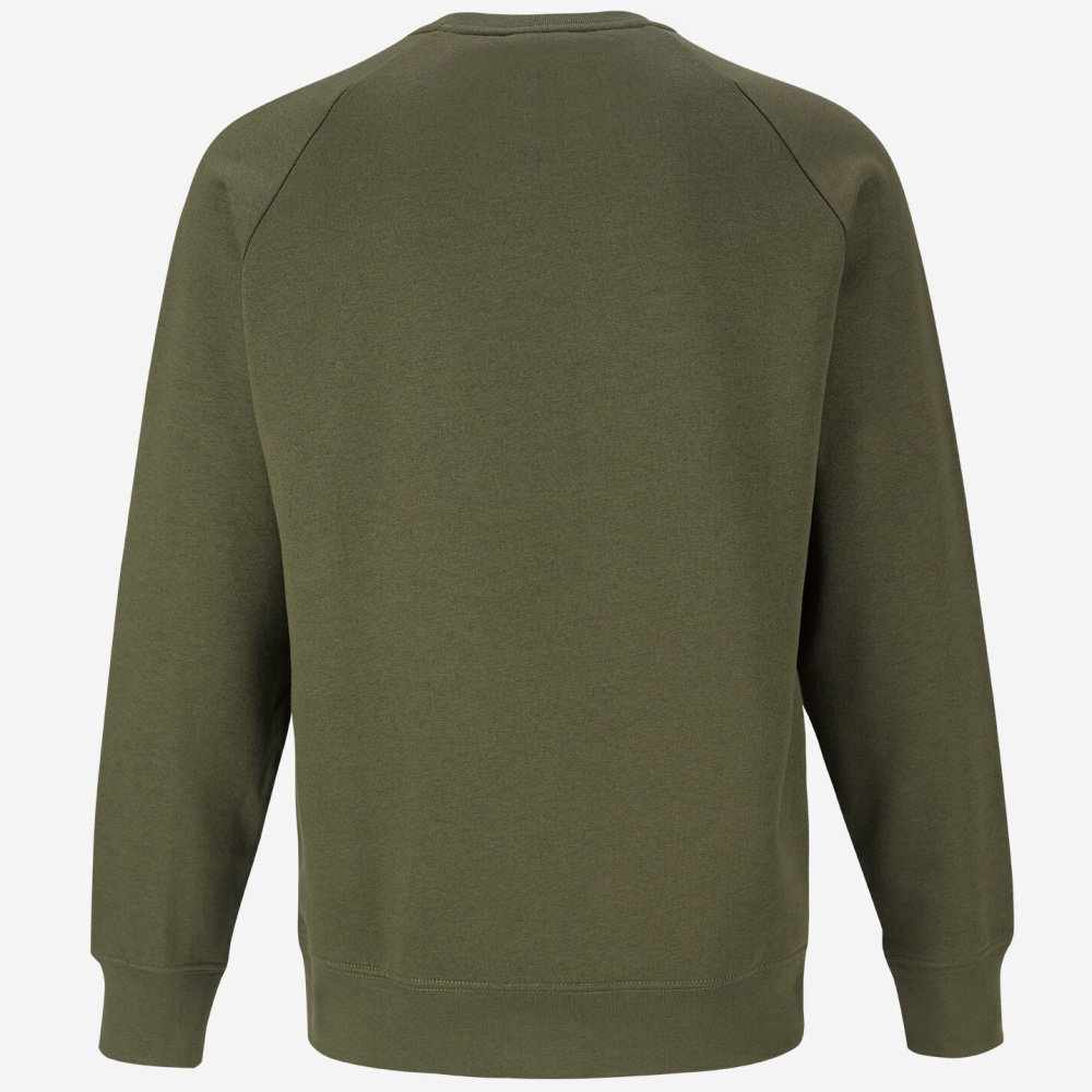 detail TOWORKFOR Sweatshirt olivfarbenes schnell trocknendes Herren-Sweatshirt für herv