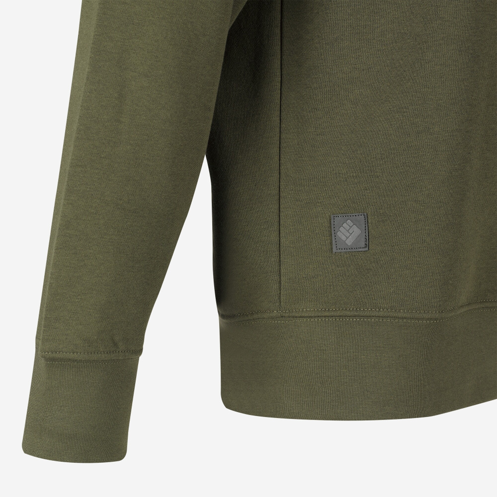 detail TOWORKFOR Sweatshirt olivfarbenes schnell trocknendes Herren-Sweatshirt für herv