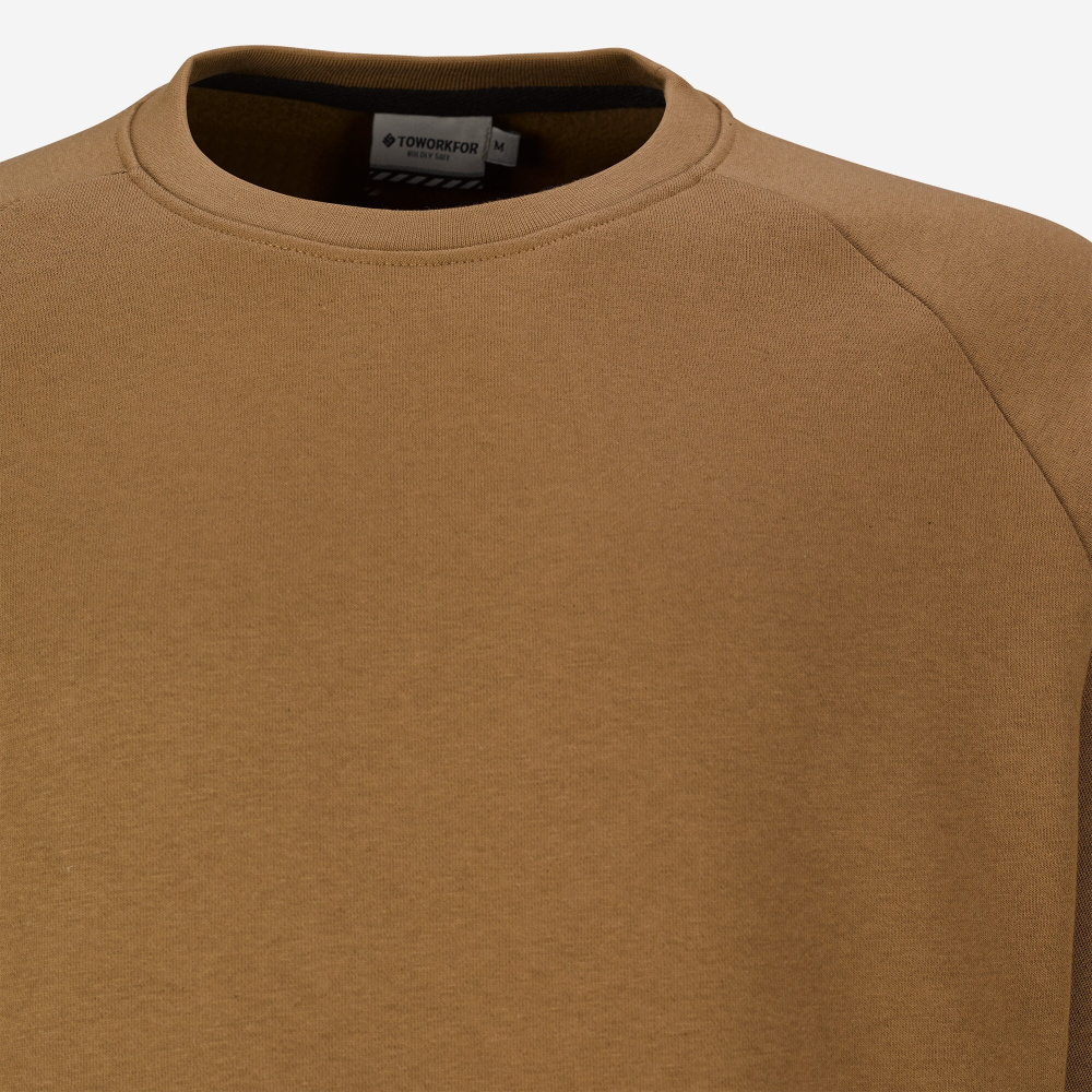 detail TOWORKFOR Sweatshirt braunes schnell trocknendes Herren-Sweatshirt für hervorrag