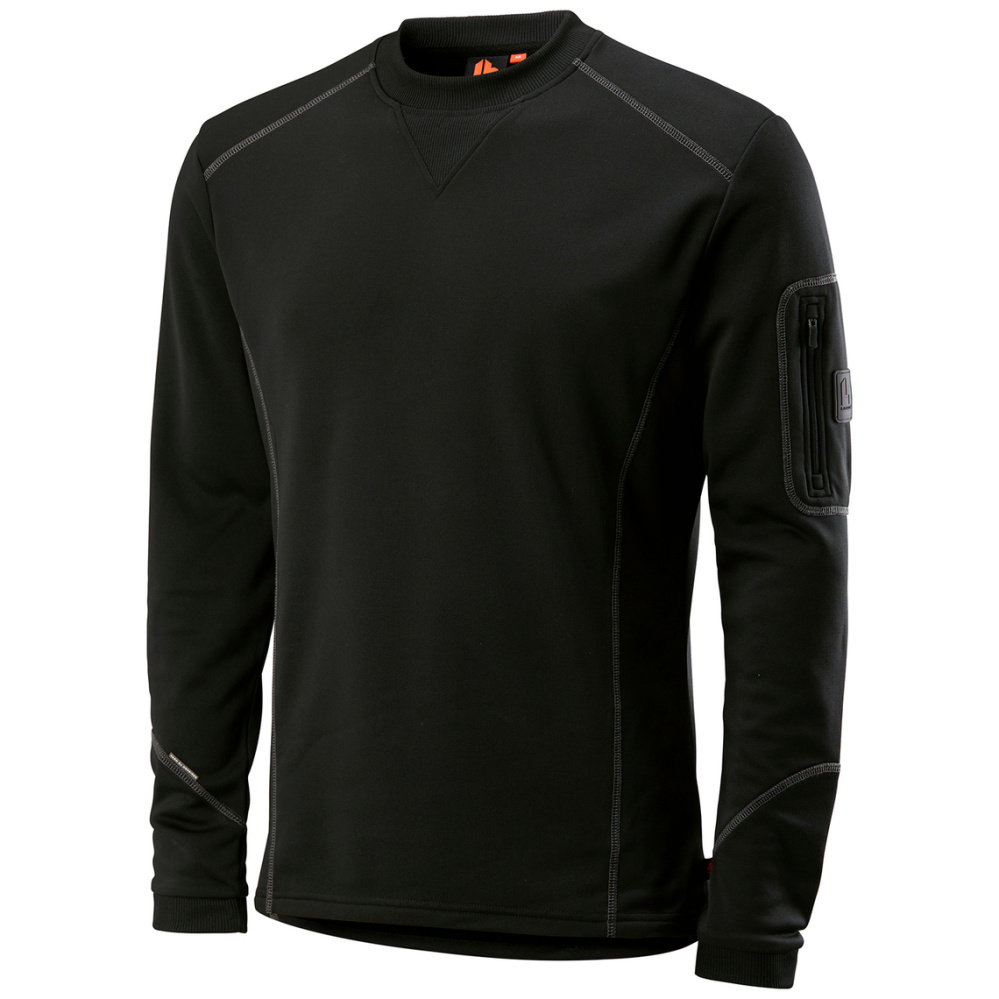 detail LBRADOR Sweden 6037P schwarzer Herren 4-Wege-Stretch Pullover, bequem und modern