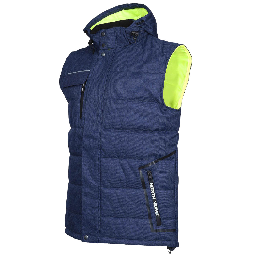 detail Nine Worths Maximy blaue Herren Arbeitsweste WP 5000 mm
