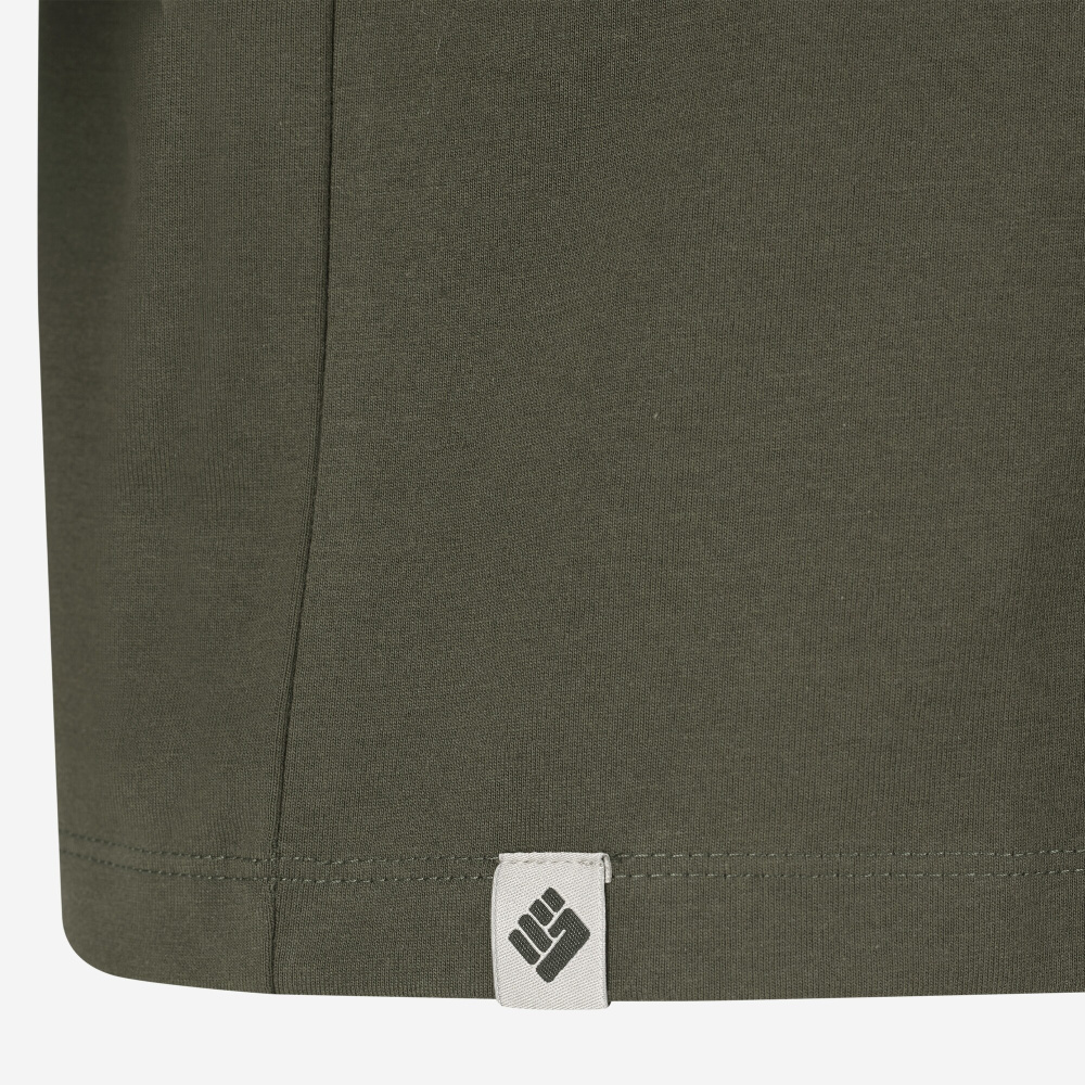 detail TOWORKFOR Fast-Dry olivfarbenes Herren T-Shirt, schnelltrocknend für hohen Komfo