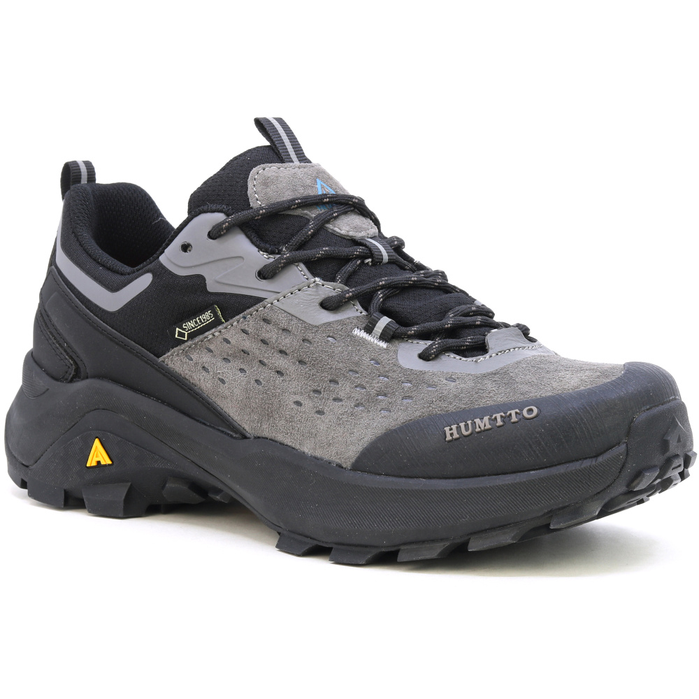 detail Humtto Outdoor Devon graue bequeme Herren-Outdoorschuhe aus Leder