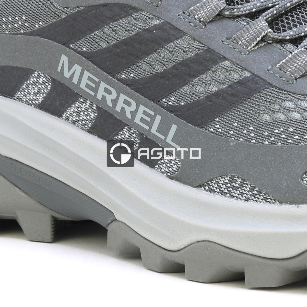 detail MERRELL Moab Speed 2 graue Herren Outdoor-Schuhe leicht und atmungsaktiv + Vibra