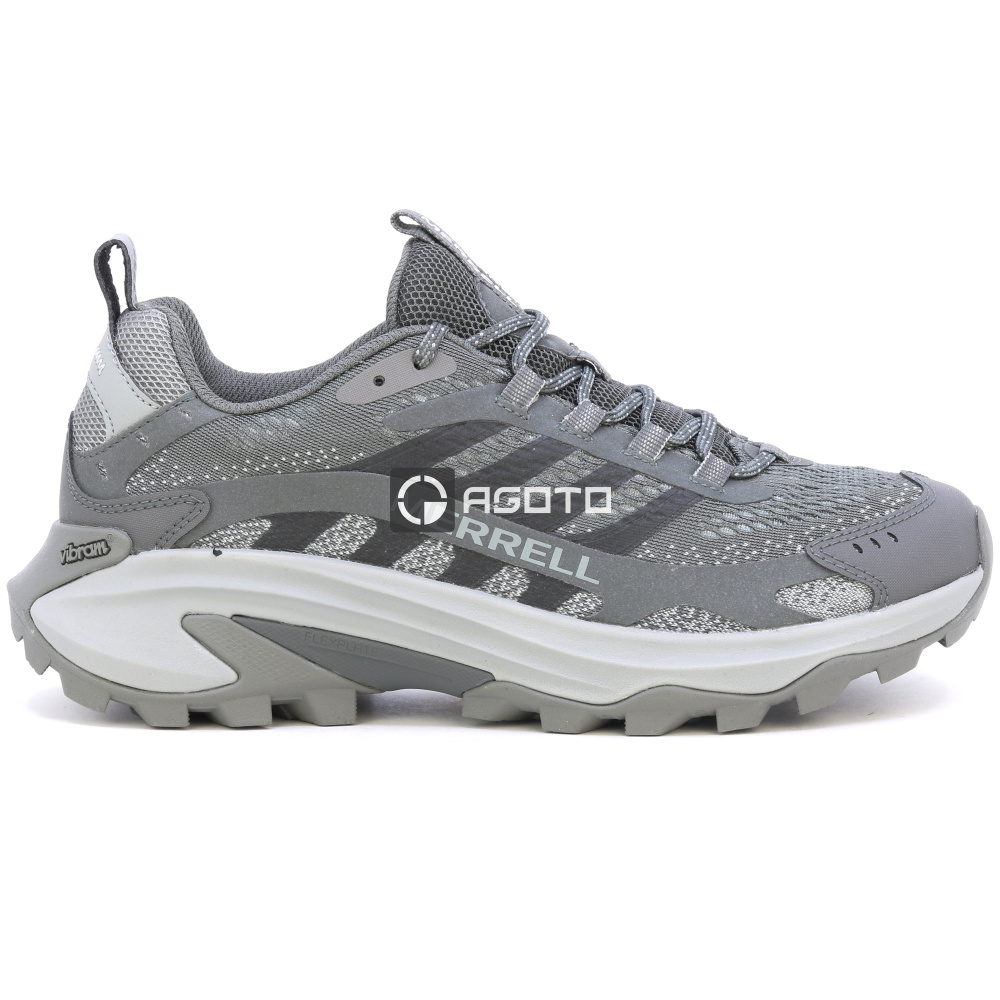 detail MERRELL Moab Speed 2 graue Herren Outdoor-Schuhe leicht und atmungsaktiv + Vibra