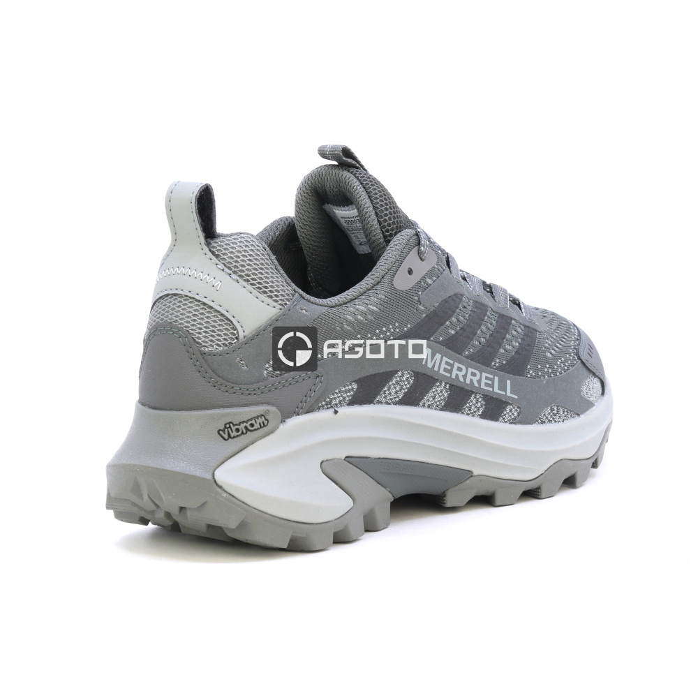 detail MERRELL Moab Speed 2 graue Herren Outdoor-Schuhe leicht und atmungsaktiv + Vibra