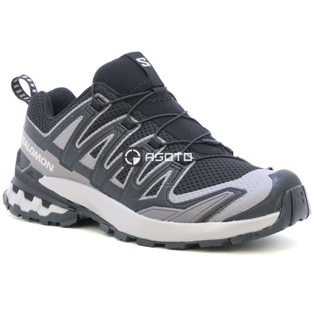 detail SALOMON XA PRO 3D V9 W schwarze leichte Damen-Outdoor-Schuhe mit hoher Atmungsak