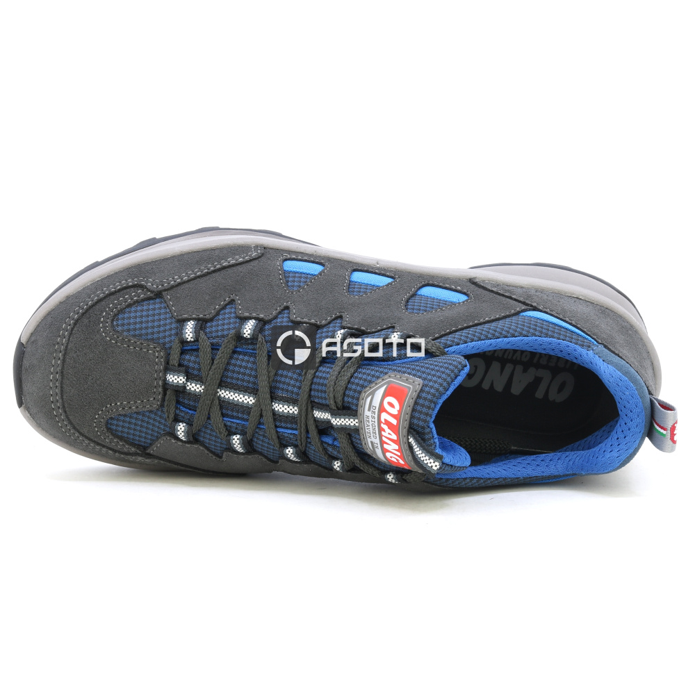 detail OLANG Moena 816 graue Herren Leder Outdoor-Schuhe, bequem und leicht ganzjährig