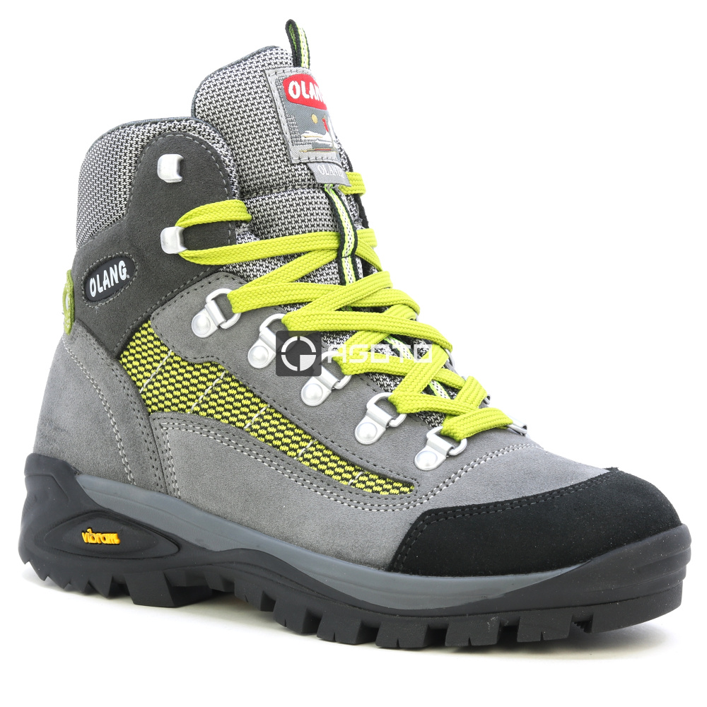 detail OLANG Tarvisio 822 graue Damen-Leder-Outdoorschuhe, bequem, mit Membran