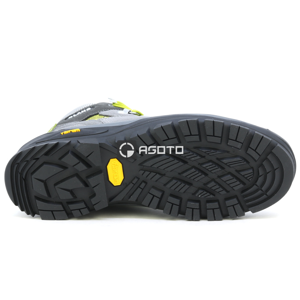 detail OLANG Tarvisio 822 graue Damen-Leder-Outdoorschuhe, bequem, mit Membran