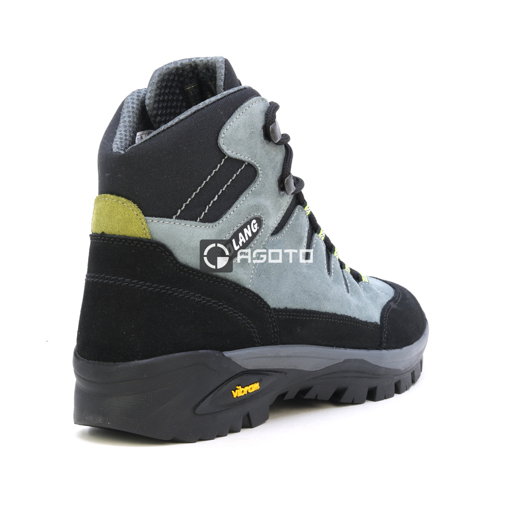 detail OLANG Badia 906 graue bequeme Herren-Leder-Outdoorschuhe mit Membran