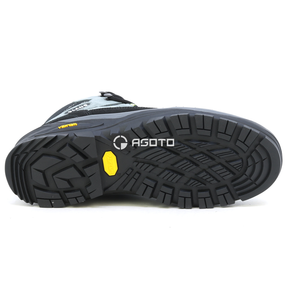 detail OLANG Badia 906 graue bequeme Herren-Leder-Outdoorschuhe mit Membran