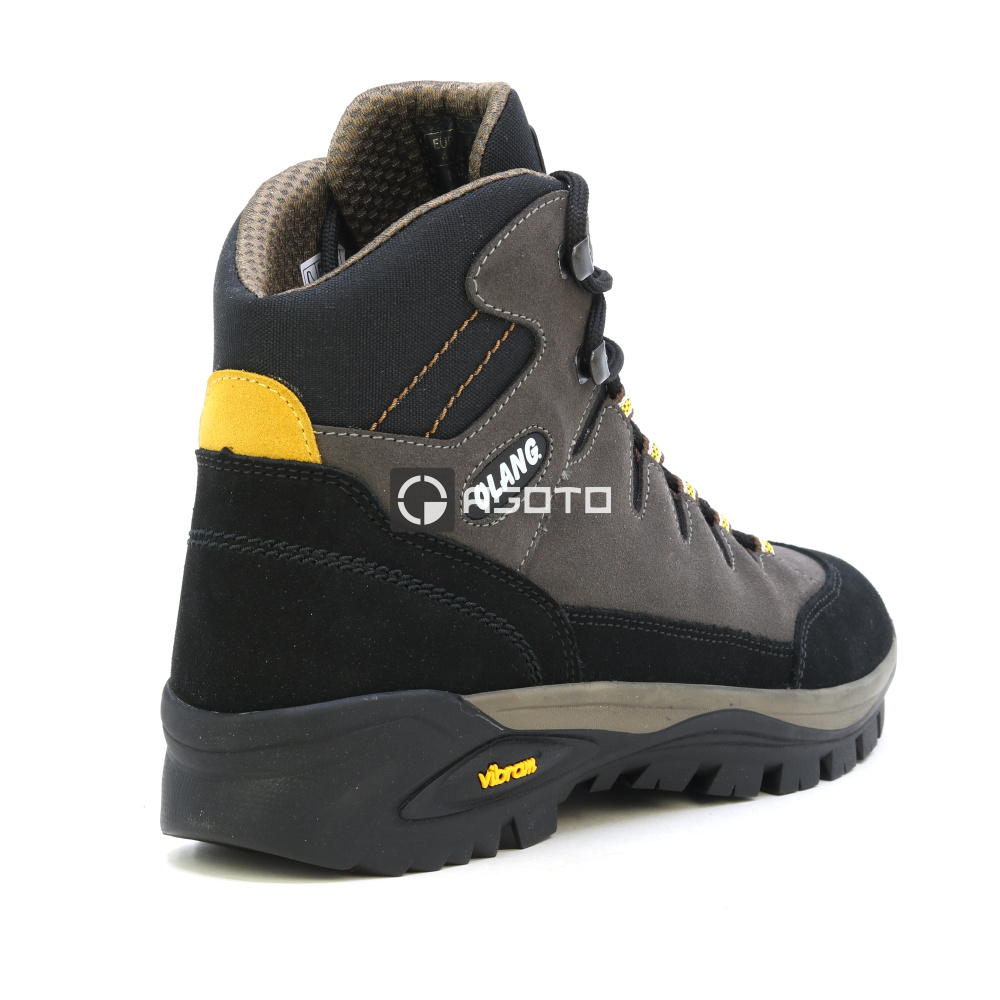 detail OLANG Badia 896 braune bequeme Herren-Leder-Outdoorschuhe mit Membran