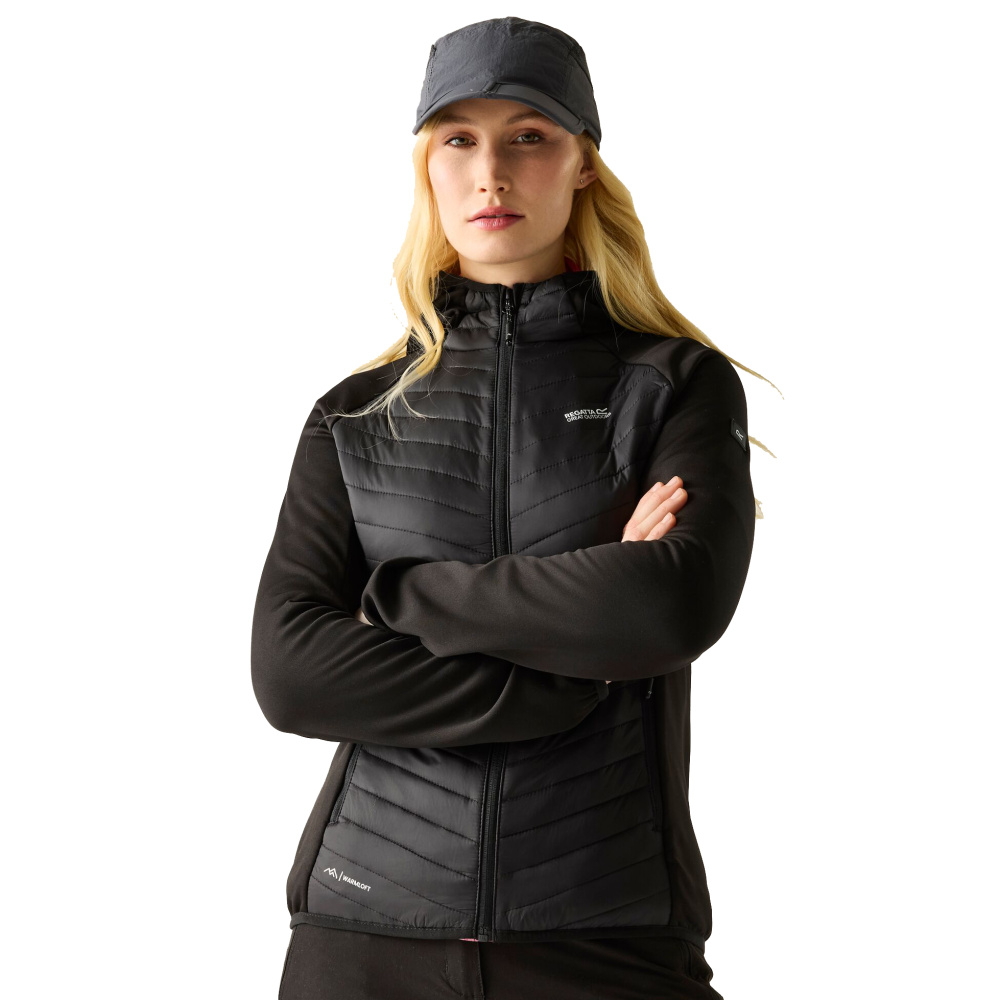 detail REGATTA Andreson Hybrid schwarze Damen-Outdoorjacke für den ganzjährigen Einsatz