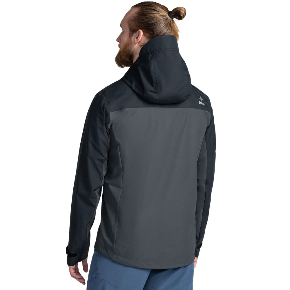 detail KILPI Sonna M schwarze Herren-Outdoorjacke mit Siberium-Membran 10.000 mm