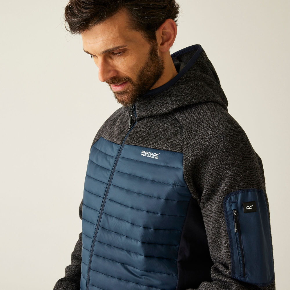 detail REGATTA Newhill Hybrid blaue Herren moderne Outdoorjacke nicht nur für die Natur