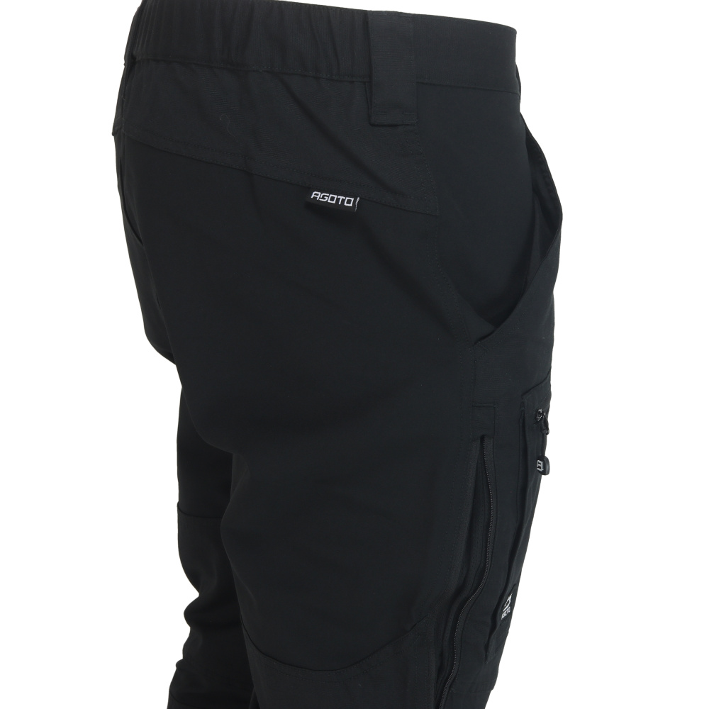 detail Trekkinghose Herren Asoto Northsky Black WR water-resistant