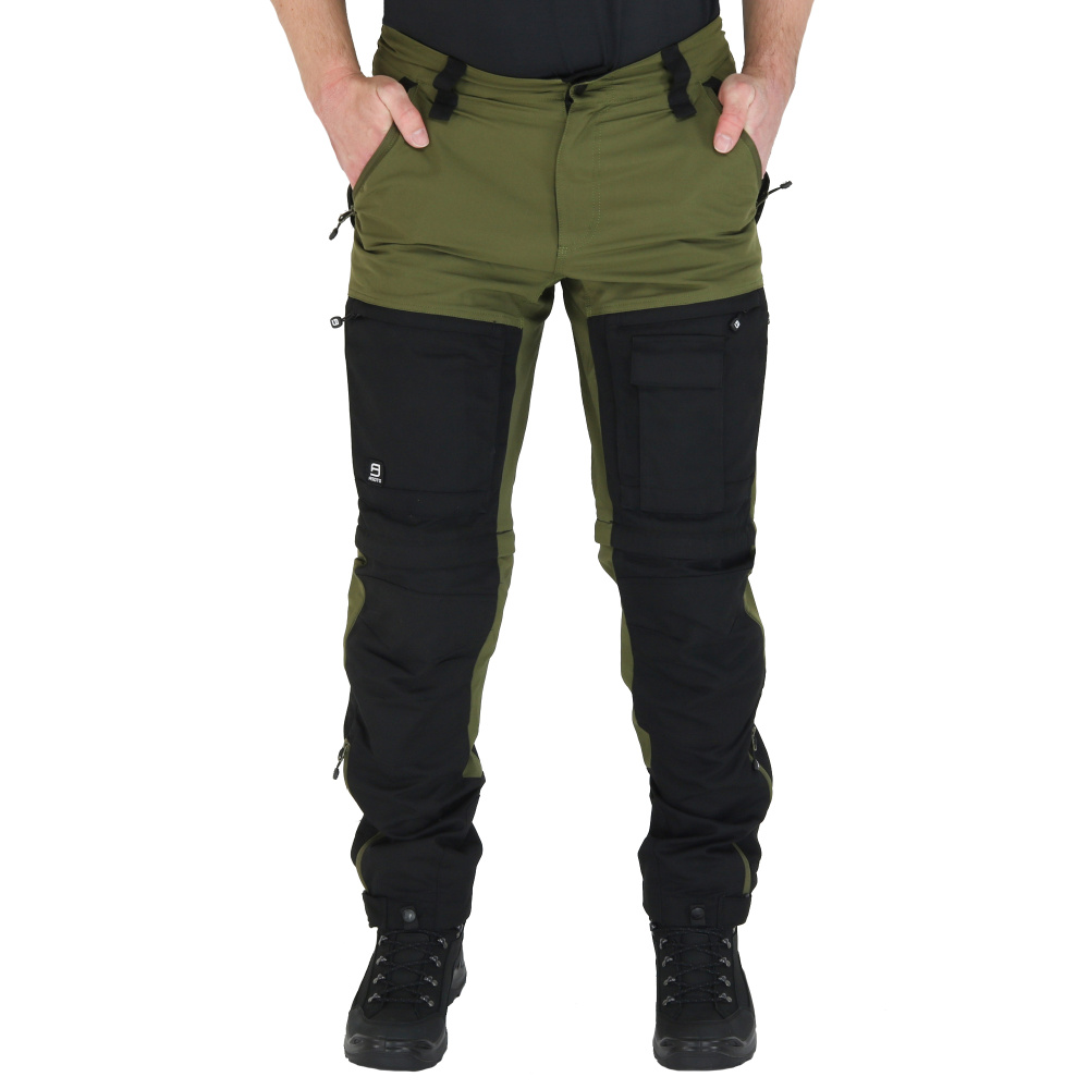 detail Asoto Vattern Zip-Off olive Herren Outdoorhose DWR mit abnehmbaren Hosenbeinen 2