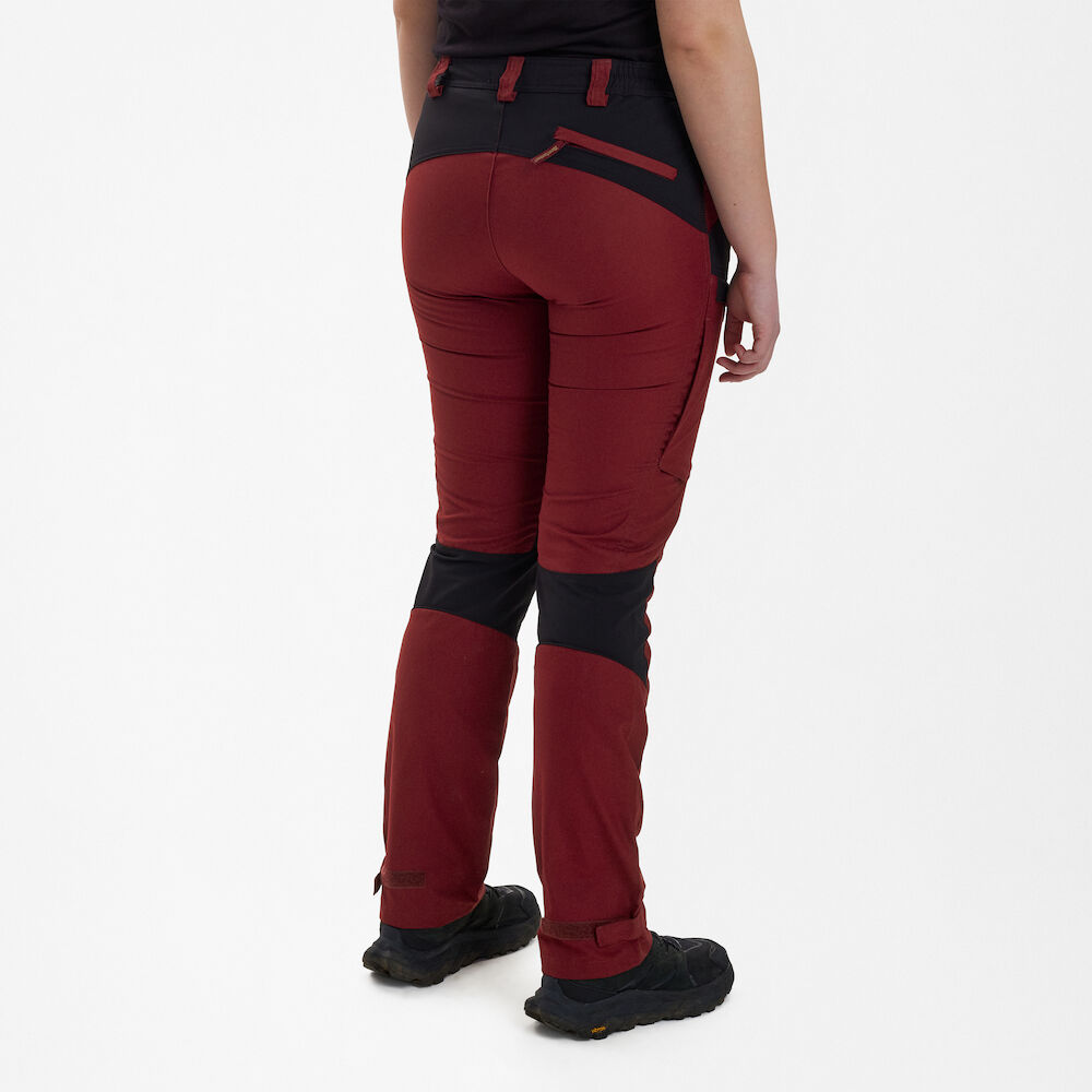 detail Deerhunter Denmark Lady Ann rote bequeme moderne Damen Outdoor Hose