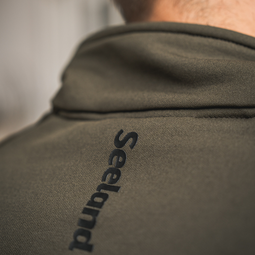 detail SEELAND Denmark Tidal olivgrüne Herren-Outdoorjacke, komfortabel, 4-Wege-Stretch