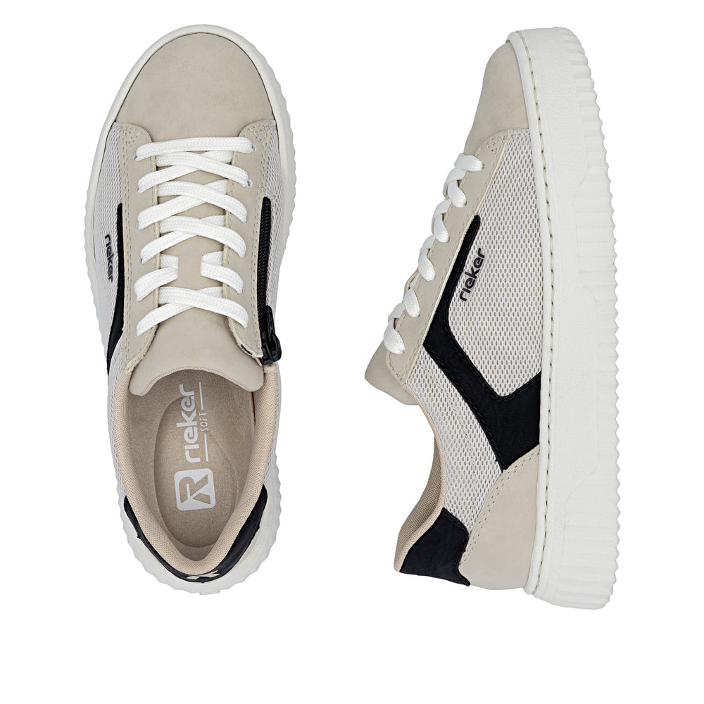 detail RIEKER N9900-60 beige Damen-Sneaker, bequem und atmungsaktiv