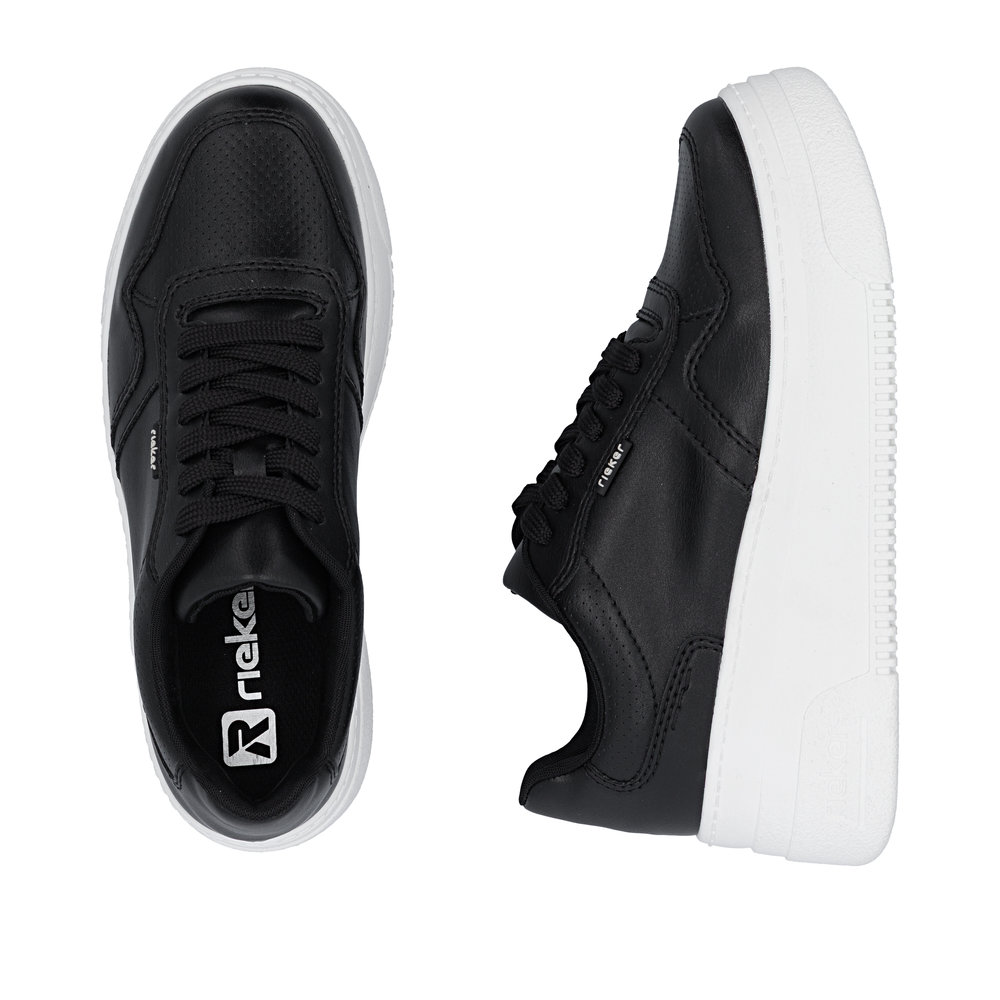 detail RIEKER M7811-00 schwarze Damen moderne Sneaker für die Stadt