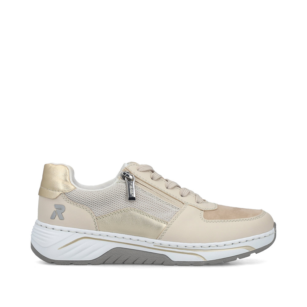 detail RIEKER 53101-60 beige Damen bequeme und luftige Sneaker für die Stadt