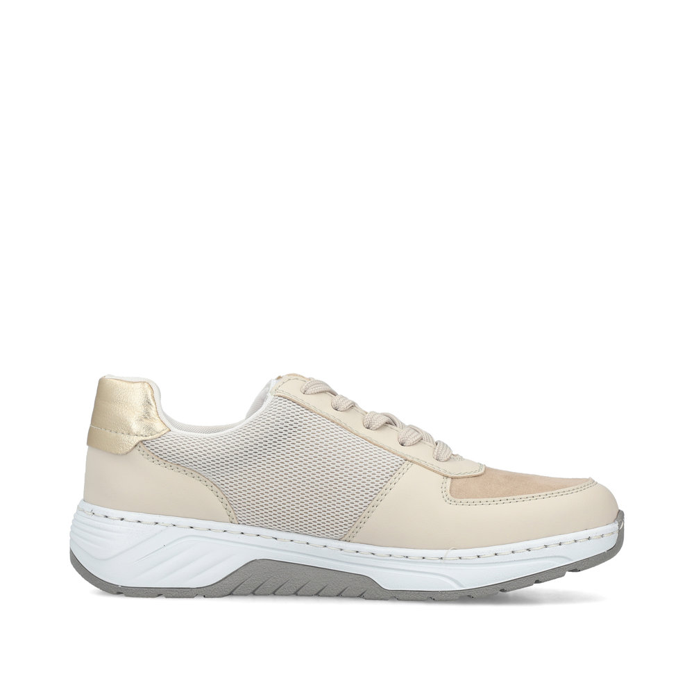 detail RIEKER 53101-60 beige Damen bequeme und luftige Sneaker für die Stadt