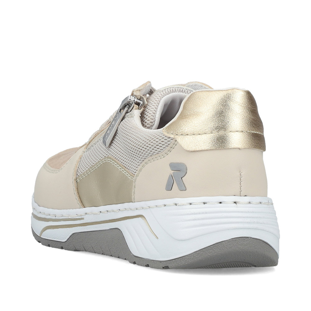 detail RIEKER 53101-60 beige Damen bequeme und luftige Sneaker für die Stadt