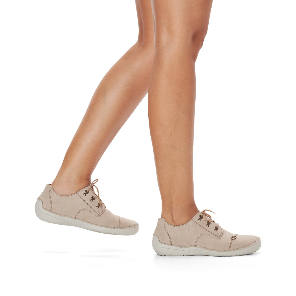detail RIEKER 52520-62 beige bequeme Damen-Sneaker mit Antistress-Technologie