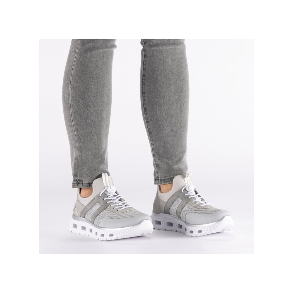 detail RIEKER M6061-40 graue atmungsaktive Damen-Sneaker mit Antistress-Technologie