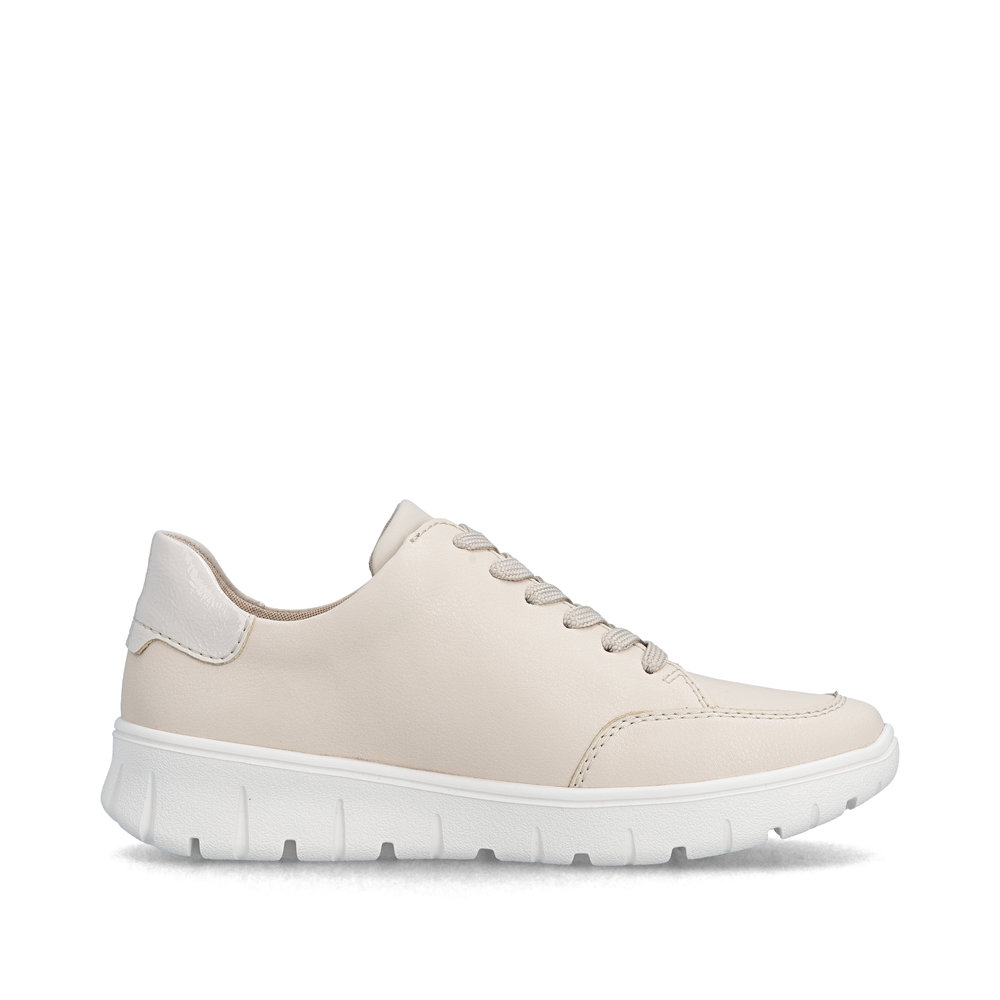 detail RIEKER N1301-60 beige Damen-Ledersneaker mit Antistress-Technologie