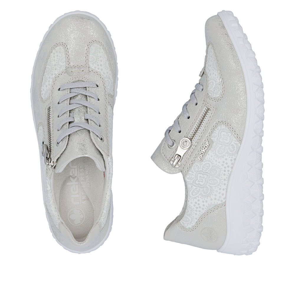 detail RIEKER 59501-90 graue Damen bequeme Antistress Sneaker